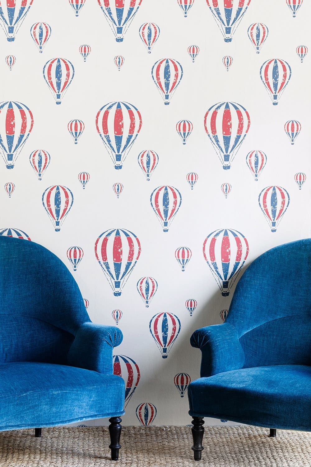 Hot Air Balloon Wallpaper in Red / White / Blue by Barneby Gates
