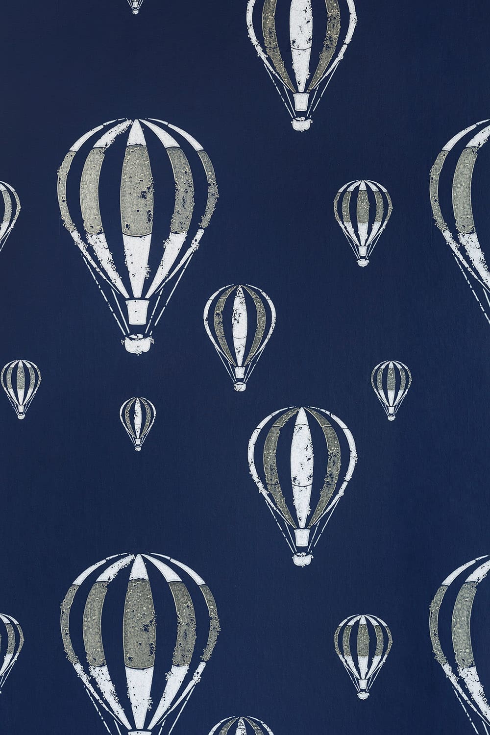 Hot Air Balloon Wallpaper in Midnight Blue by Barneby Gates