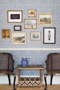 Calico Wallpaper Collaboration With Burleigh in Navy by Barneby Gates