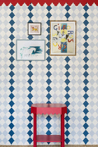 Quilted Harlequin - Two Blues by Barneby Gates