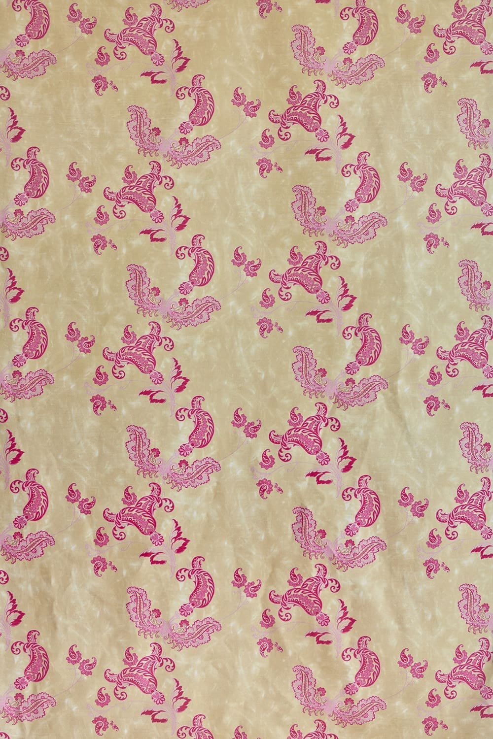 Paisley Fabric in Hot Pink on Tea Stain by Barneby Gates