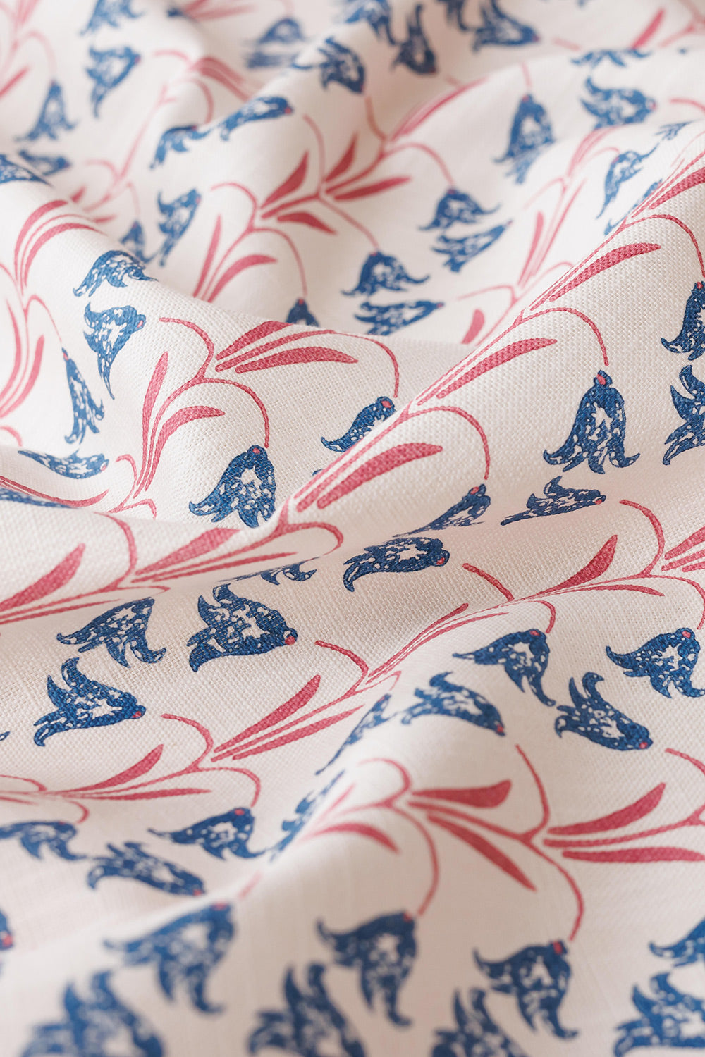 Bluebells Fabric in Blue / Raspberry by Barneby Gates