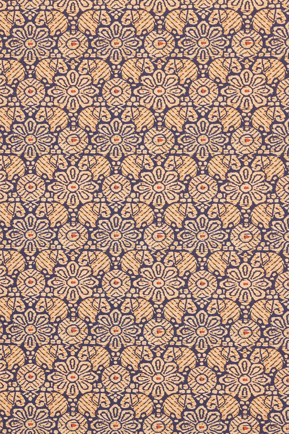 Indian Elephant Wallpaper in Vintage Blue by Barneby Gates