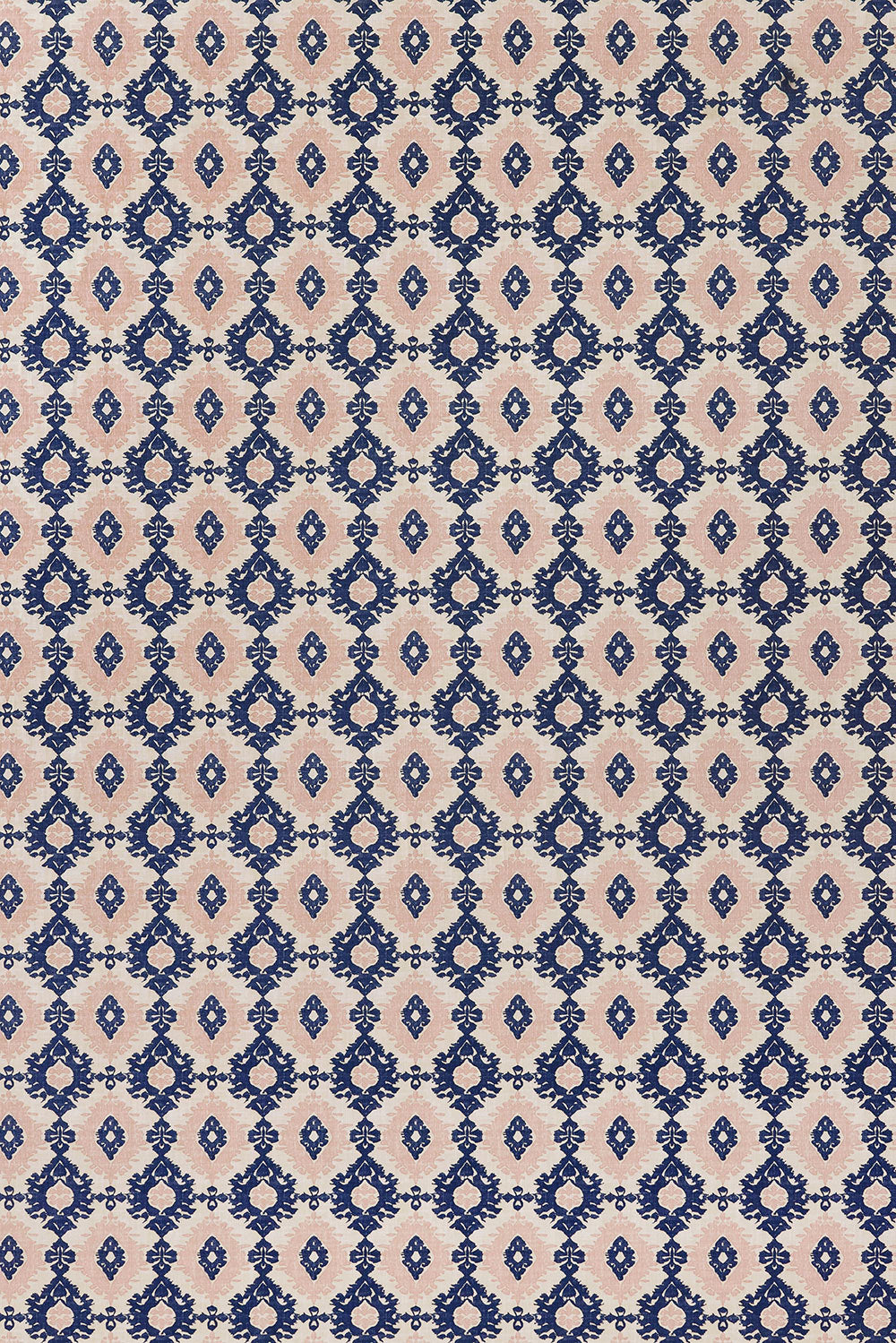 Kilim Fabric in Navy/Pink by Barneby Gates