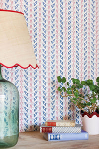 Bluebells Wallpaper in Blue / Raspberry by Barneby Gates