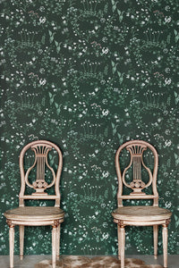 Botanica Wallpaper Collaboration With Willow Crossley in Woodland Green by Barneby Gates