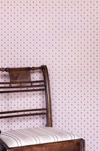 Daisy Scallops Wallpaper in Red / Pink by Barneby Gates