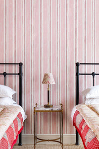 Painter's Stripe Wallpaper in Pink by Barneby Gates