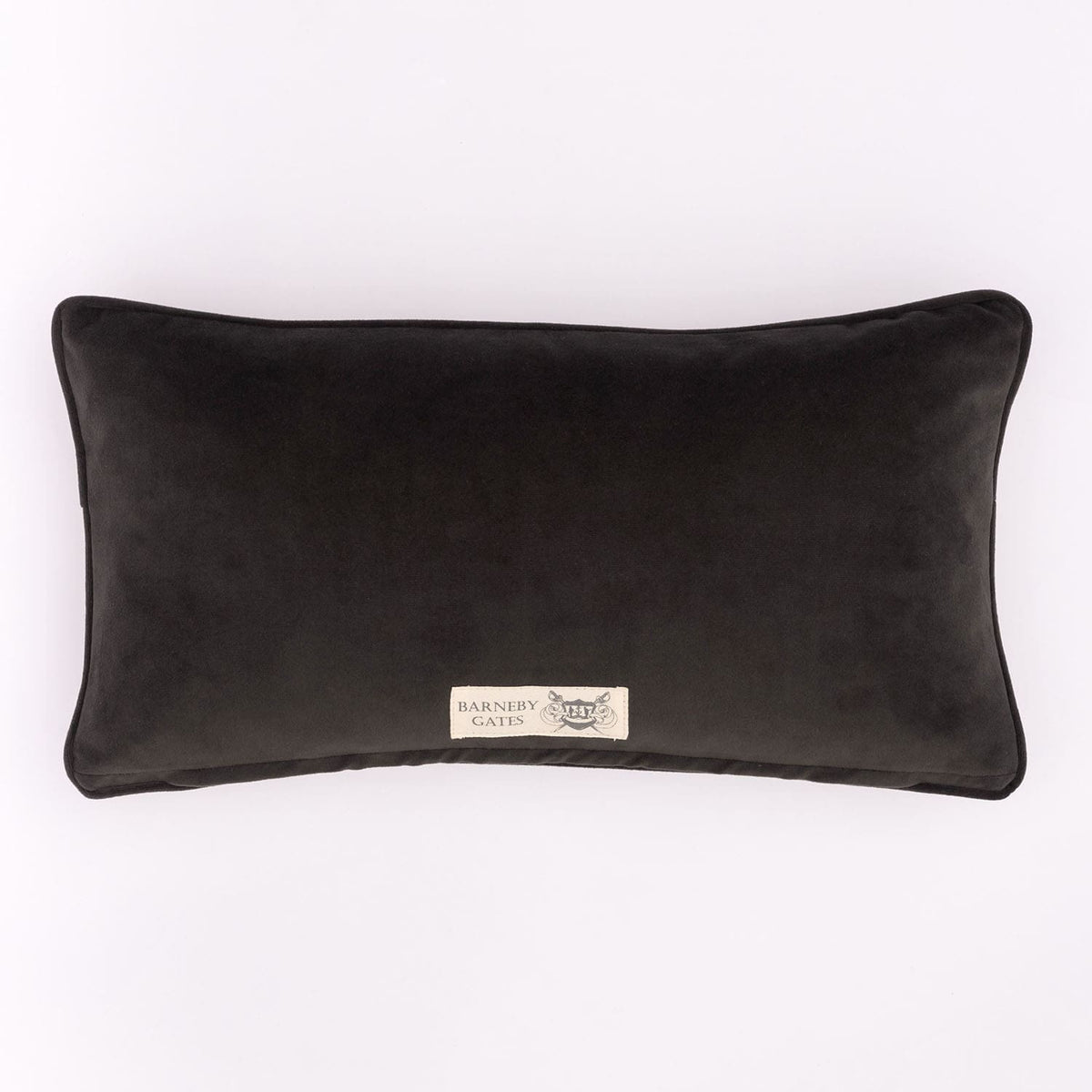 Pheasant Cushion in Charcoal on Natural by Barneby Gates