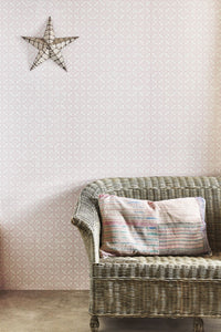 Star Tile Wallpaper in Pink by Barneby Gates