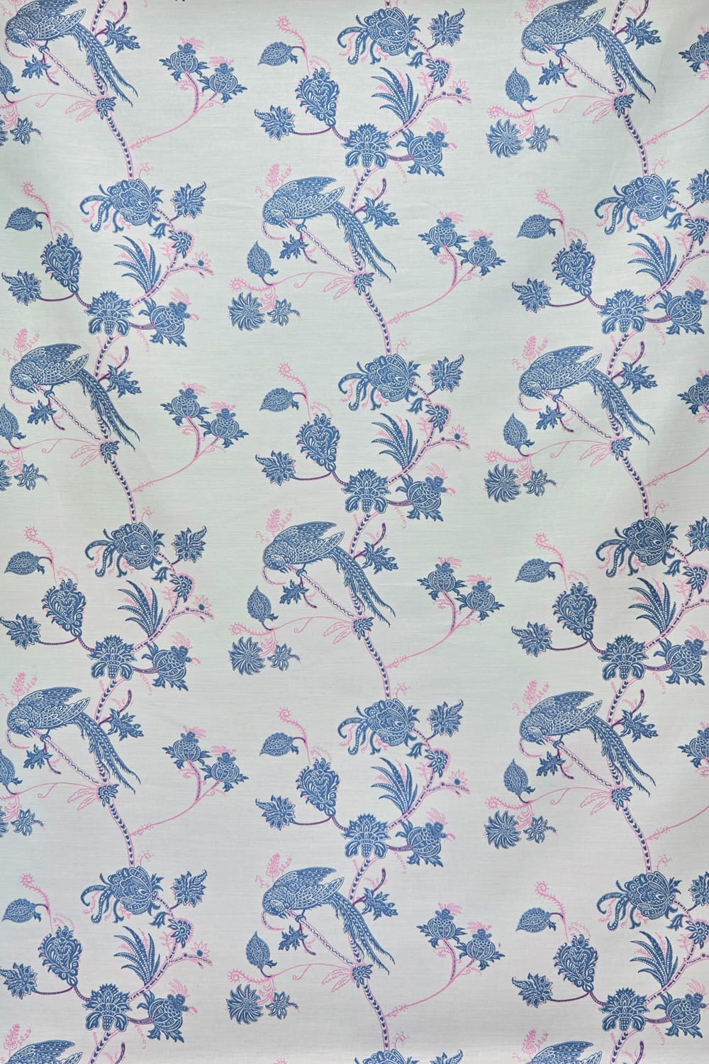 Vintage Bird Trail Fabric in Blue / Pink by Barneby Gates
