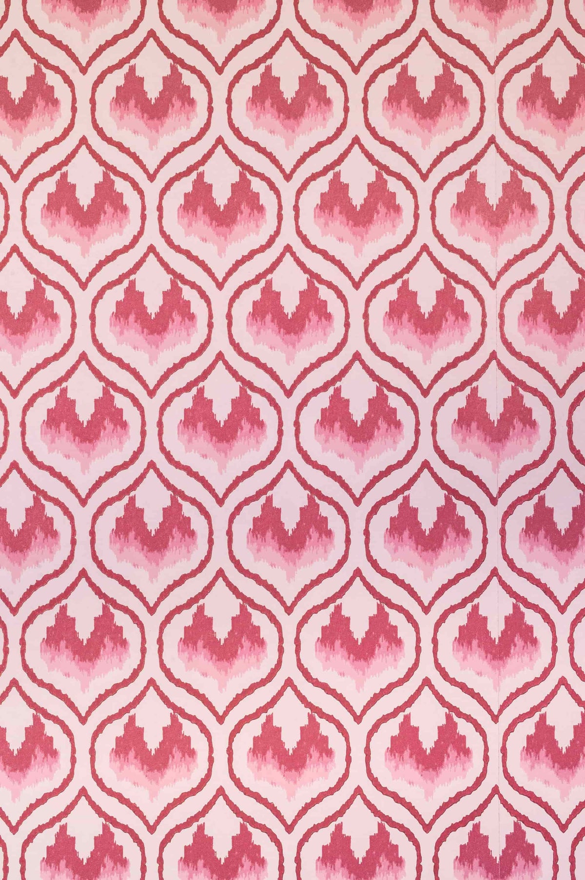 Ikat Heart Wallpaper in Oxblood by Barneby Gates