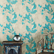Turquoise on Old Grey
